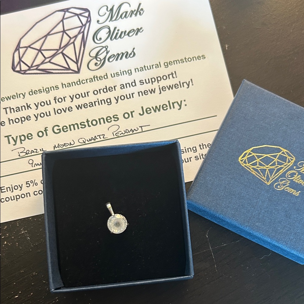 Sterling silver moon quartz pendant